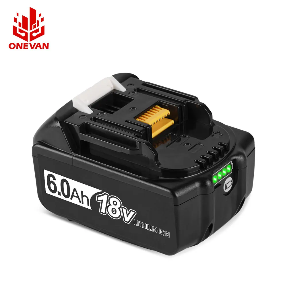 

New High Capacity 18V 6000mAh Lithium ion BL1860 Rechargeable Battery For Makita 18V Battery BL1840 BL1850 BL1830 BL1815 Tools