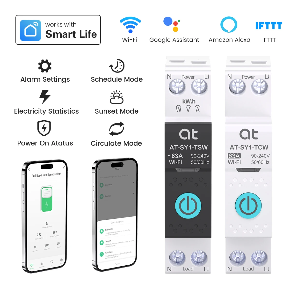

Автомат защити цепи cnmibo TUYA WIFI 63A