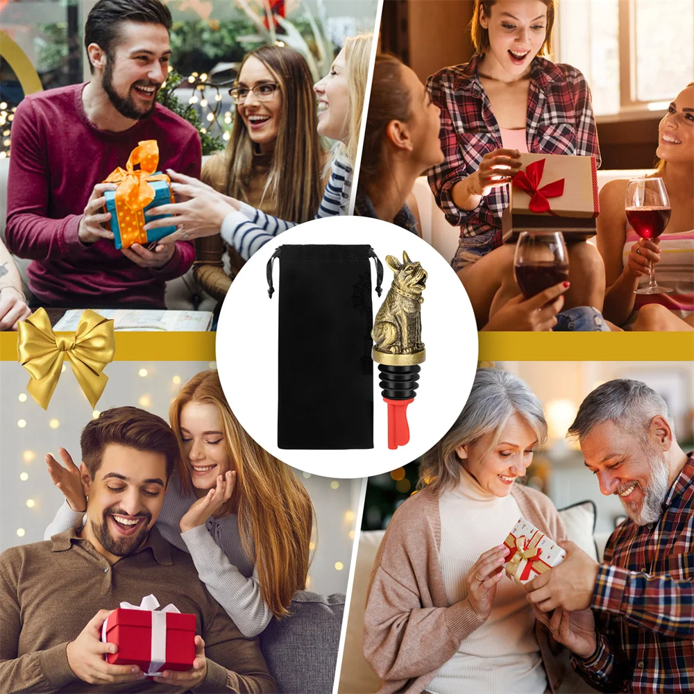 Милый французский бульдог бутылка для вина пробка бутылки шампанского напитков