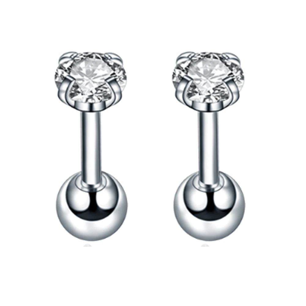 Набор серег-гвоздиков Для Пирсинга Ушей из нержавеющей стали 12 пар |