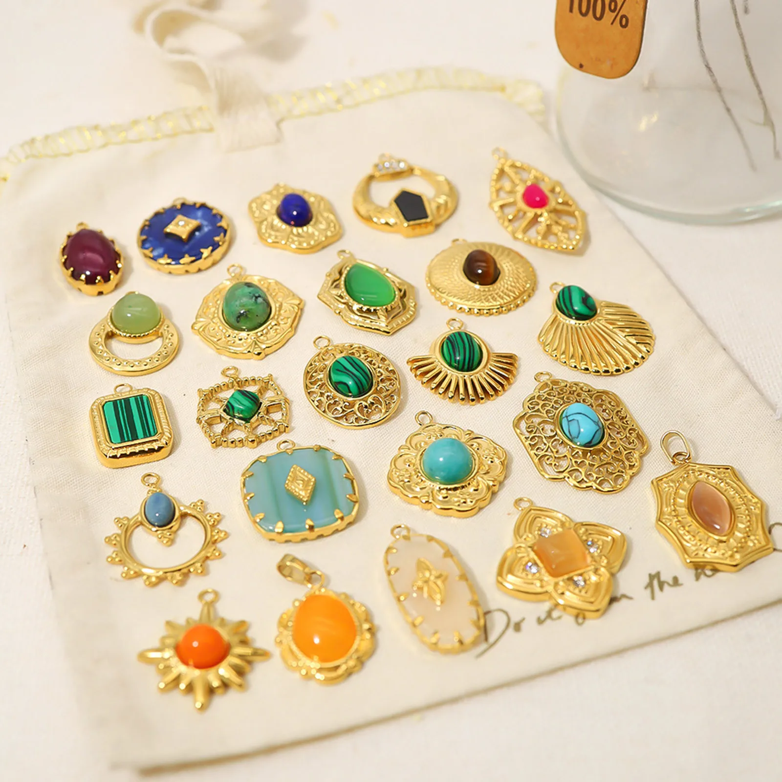 Очаровательные Подвески в богемном стиле из натурального камня бохо Овальные