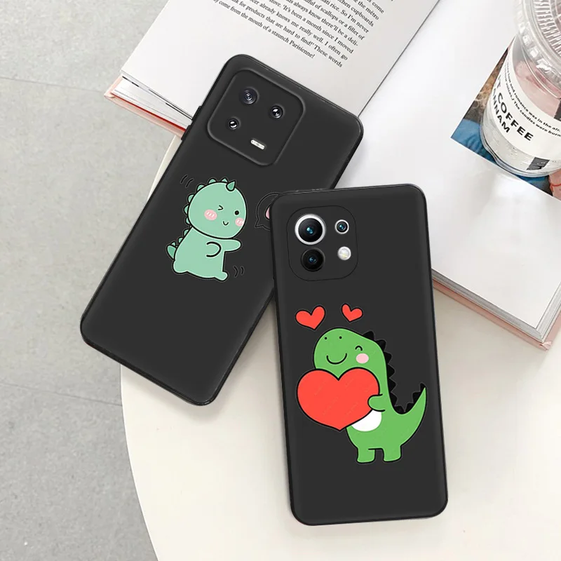 Матовые чехлы для телефонов Redmi 12 12c 13c Note12 Note13 Pro сомнения динозавр мультфильм Xiaomi