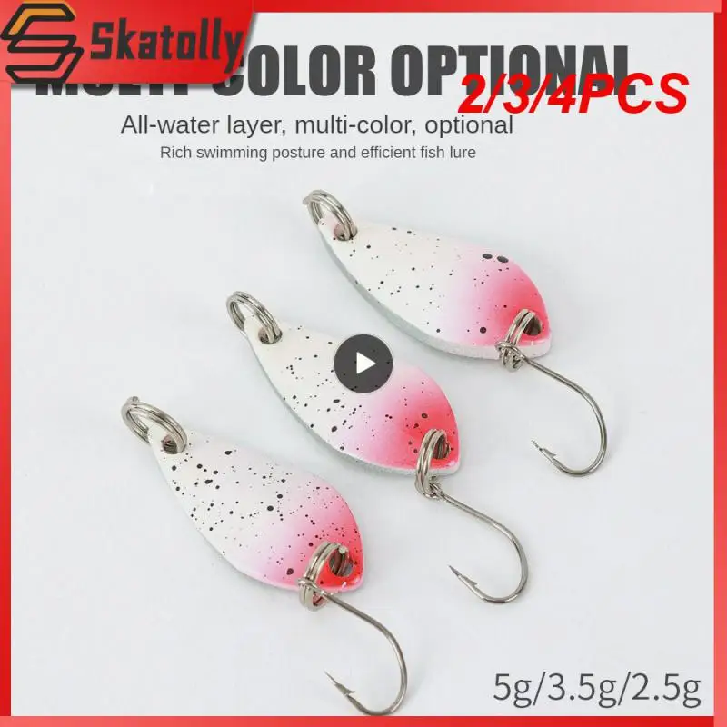 

2/3/4PCS Lifelike Fake Bait Goods For Fishing Fishing Tackle Fishing Lures Fish-shaped Ma Mouth Sequin Fishing Accessories Metal