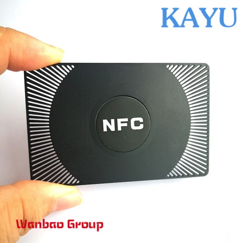 Customisable Square NFC 213 215 Chip Metal Name Cards Blank Programmable Stainless Steel NFC Metal Credit Card