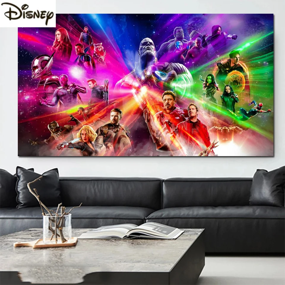 

5D алмазная вышивка Marvel мстители супергерой фильм детская комната искусство мозаика живопись Человек-паук Алмазная картина для домашнего д...