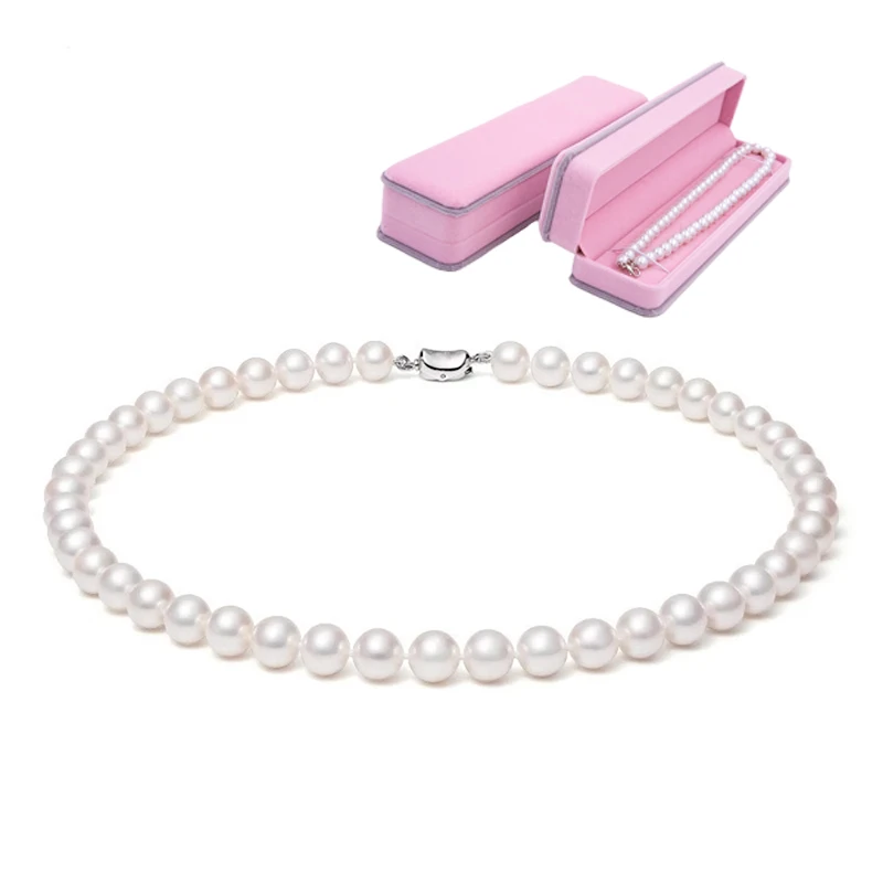 

Винтажное ожерелье из белого жемчуга 8-9 мм женское ожерелье для свадебной вечеринки модные элегантные бусины ручной работы ювелирные издел...