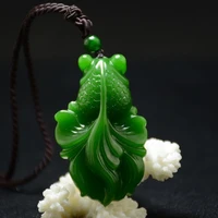 china natural jasper fish pendant hand carved carp nephrite pendant necklace attached lanyard fine jade jewelry