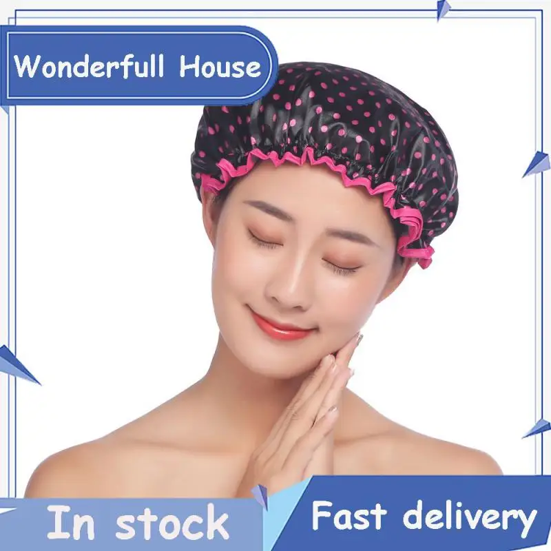 

Elastic And Tight Design With A Flexible Head Bathroom Supplies Lady Recyclable Oil Fume Prevention Waterproof Shower Cap