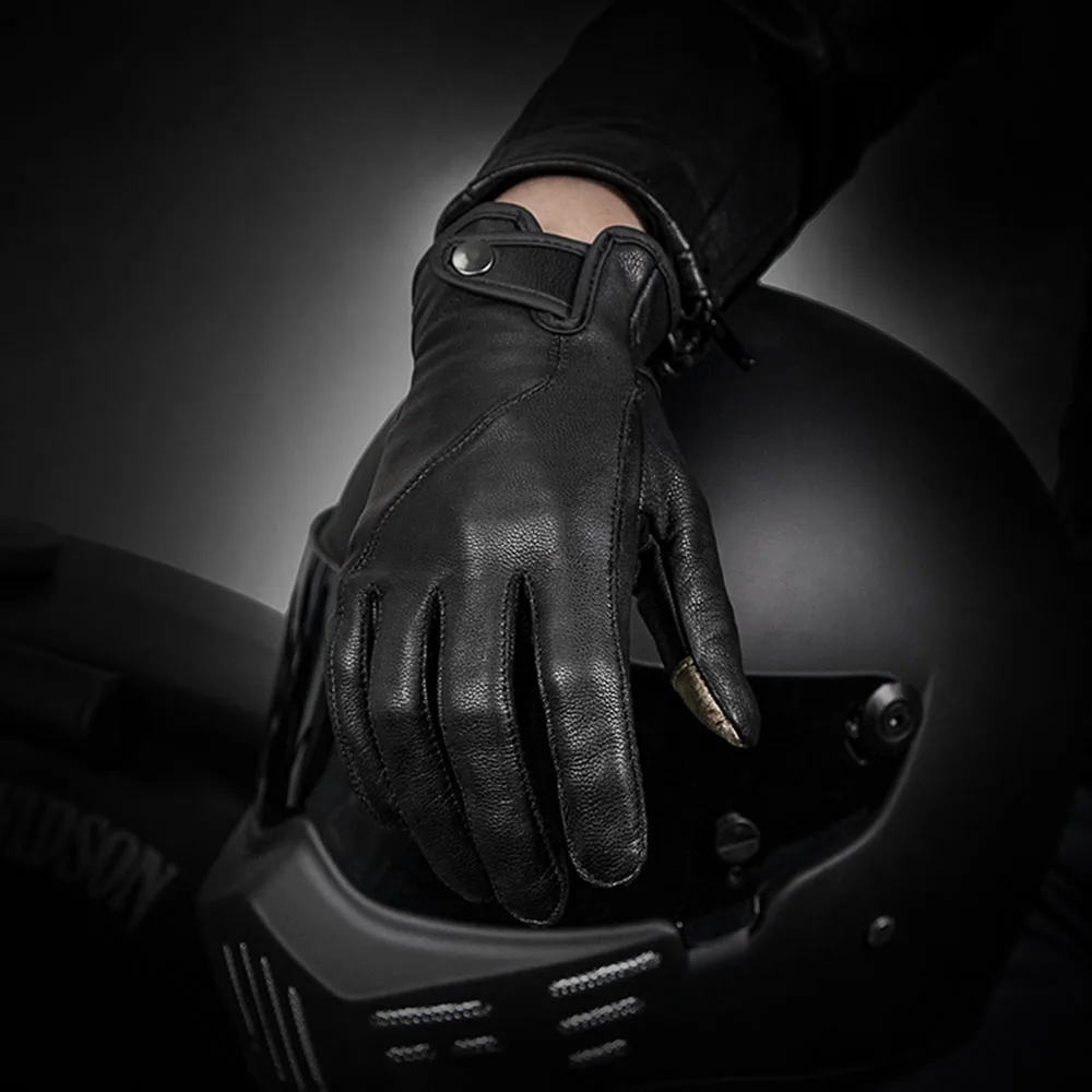 Перчатки для сенсорных экранов Кожаные Мотоциклетные защитные перчатки Vemar Guantes