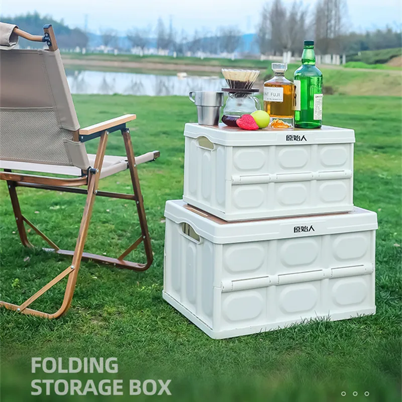 

30L/50L Outdoor Camping Storage Box Foldable Table Picnic Organizer Home Move House Travel Sundries Trunk Portable Case