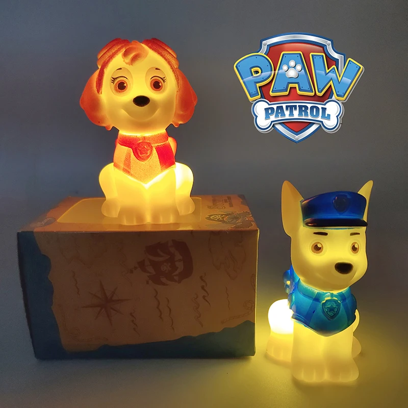 

New Paw Patrol Night Light Cute Chase Skye Soft Light Bedroom Bedside LED Lights Room Decoration Children Toy Christmas Gift