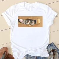casual women 3d cat funny cute 90s graphic tee ladies fashion clothing summer short sleeve t shirts female tshirt clothes