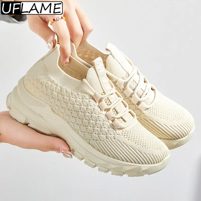 

Кроссовки UFLAME женские сетчатые, дышащие спортивные туфли, удобная повседневная обувь, летняя Уличная обувь