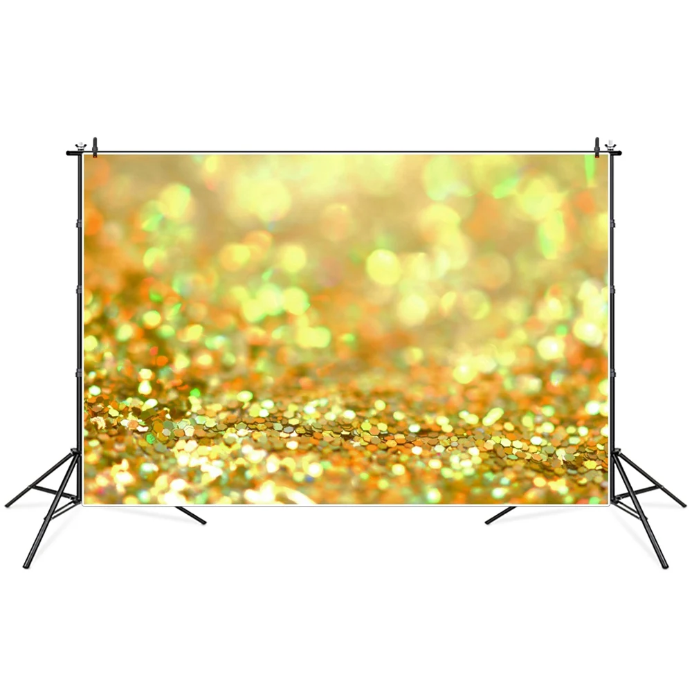 

Golden Glitters Light Bokeh Baby Party Portrait Photography Background Custom Photocall Photo Studio Photographic Backdrop Props