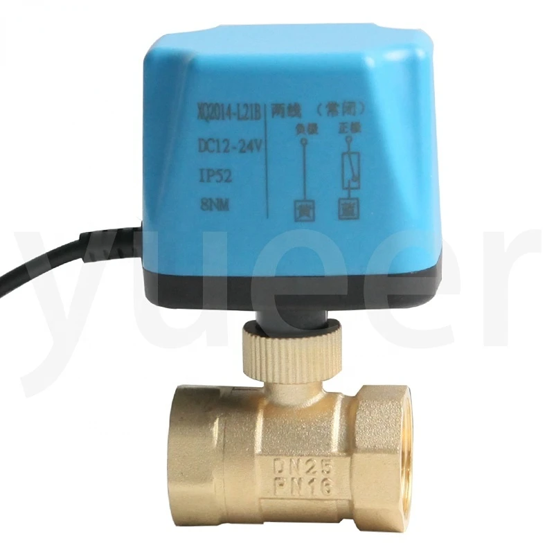 

1/2 inch Electric DN15 20 25 50 24V 220V Two-way Two-wire Normally Closed Normally Open Brass Water Motorized Ball valves