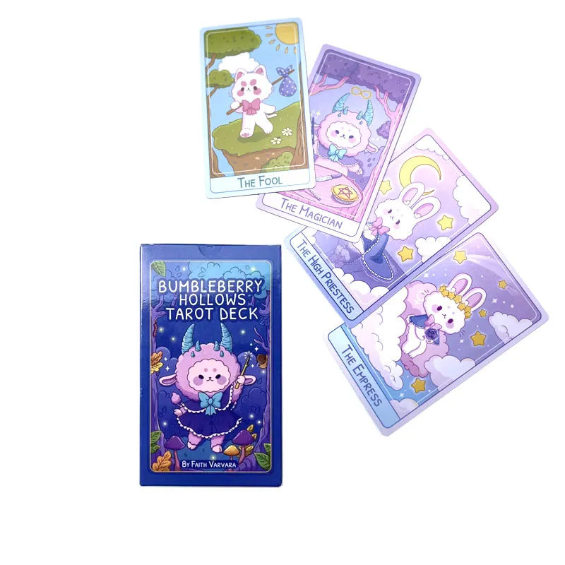 

12x7 см Большой размер бамблберри Hollow Таро колода 78 карт с бумажным руководством высококачественные настольные игры для гадания судьбы