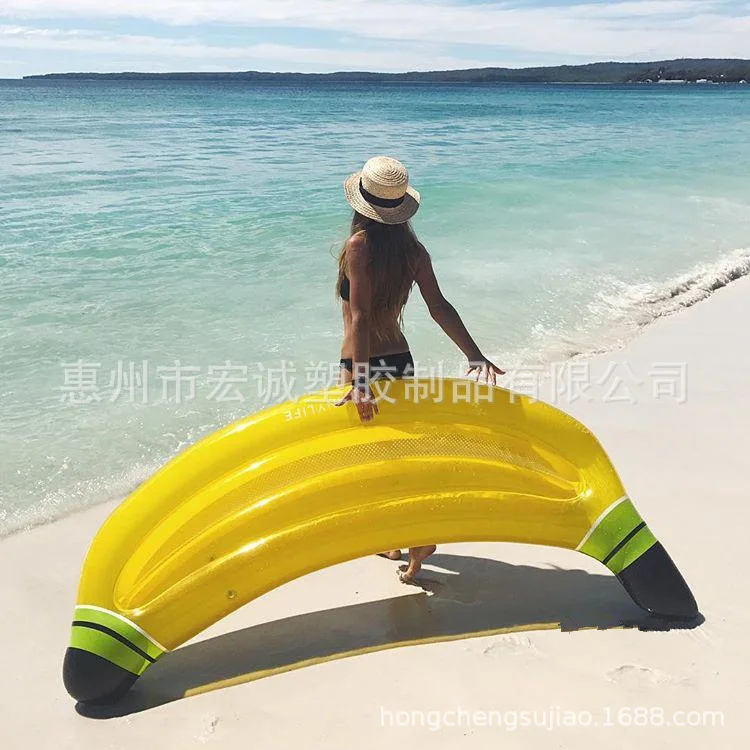

Inflatable banana water floating row floating bed pizza pineapple rainbow floating bed swimming ring
