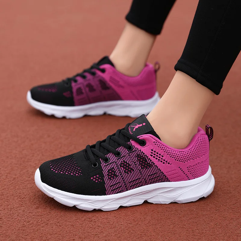 

Women Running Shoes Lightweight Breathable Sneakers Non-slip Outdoor Women Sneakers Mesh White Big Size Zapatillas De Deporte