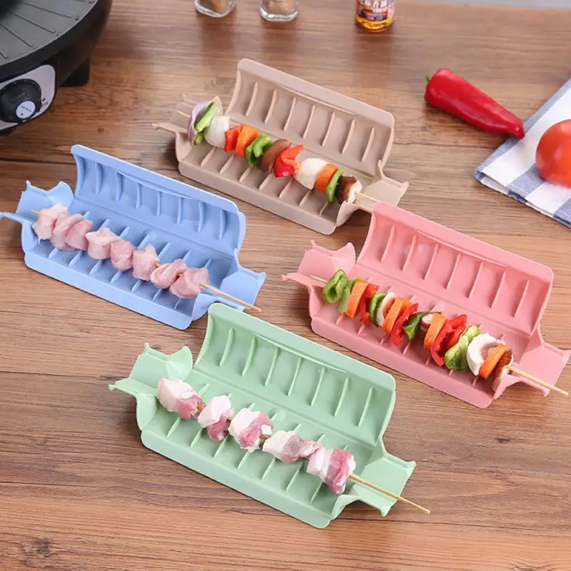 

Quick Skewer Easy Barbecue Kebab Maker Meat Brochettes Skewer Machine BBQ Grill Accessories Tools Set Kitchen Accessories Useful