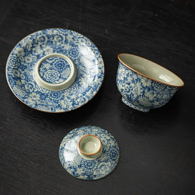 Чайная посуда Gaiwan Chawan набор из чаши для супа китайские кружки кунг-фу фарфоровая