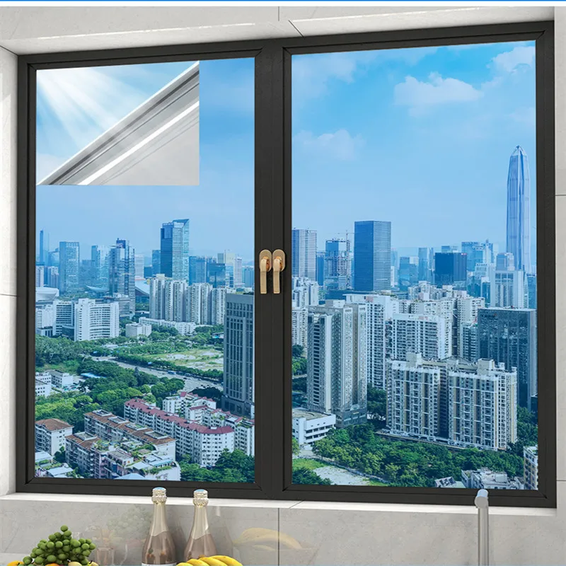 

2/5 m One way mirror vinyl adhesive Window film anti looking privacy Sunscreen blackout glass Stickers removable tinting film