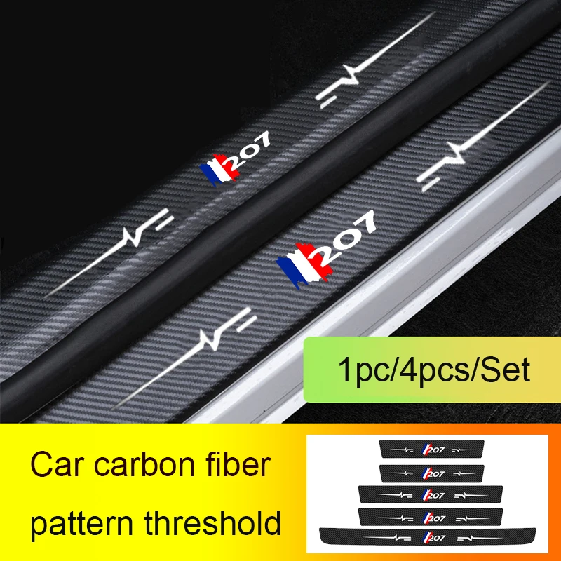 

Автомобильный задний багажник, внешний вид для Peugeot 207, противогрязный аксессуар, интерьерная пленка на порог, Декоративная полоса для стайлинга