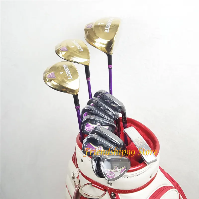 Womens Golf Clubs Majesty Prestigio 9 Driver+Fairway Wood+Iron+Putte Golf Complete Set Of Clubs Graphite Golf Shaft