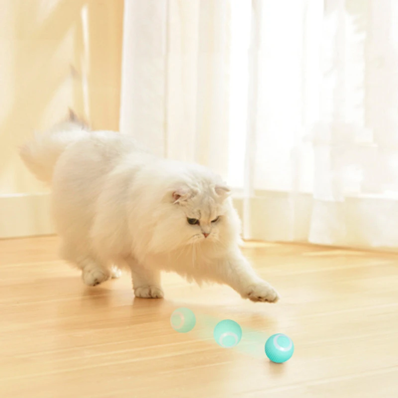 

Little cat gravitation intelligent rolling ball toy tease cat ball cat mint voice molar bite resistant self hi relief