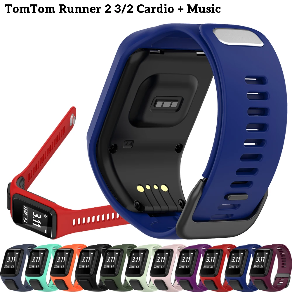 

Silicone Replacement Wristband Watch Band Strap For TomTom Runner 2 3 Spark 3 GPS Sport Watch Tom 2 3 Series Soft Hot Smart Band