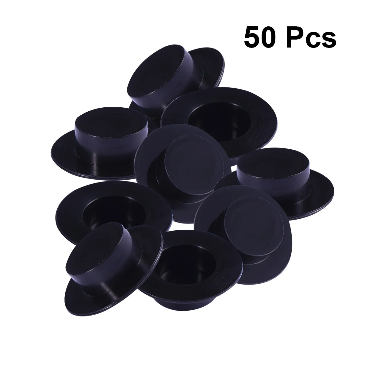 

50pcs Christmas Black Hats Snowman Hats Santa Hats Caps Christmas DIY Crafts Ornament Size ( Black ) Clown
