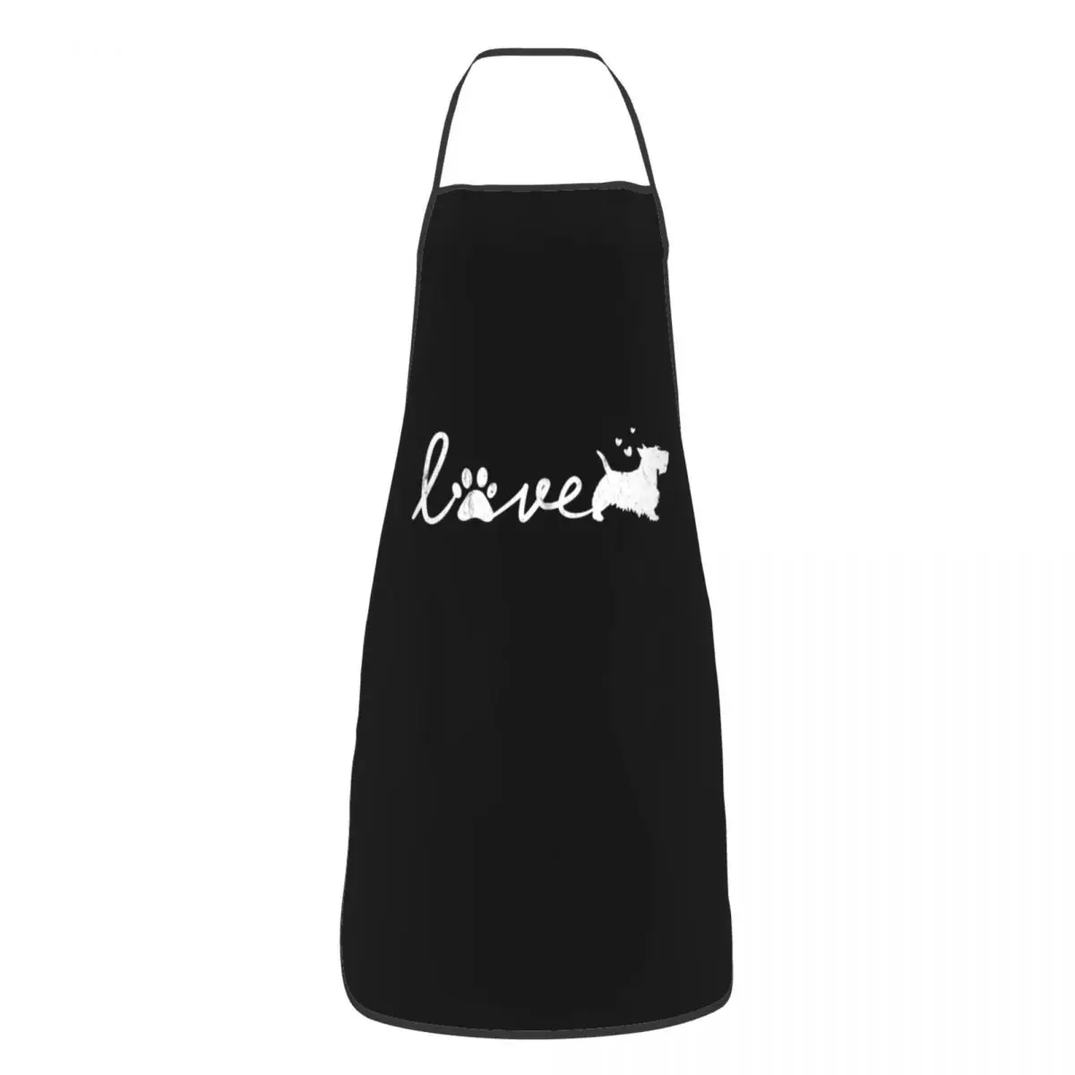 

Unisex Love Scottish Terrier Dog Apron Kitchen Chef Cooking Baking Bib Men Women Scottie Tablier Cuisine for Painting