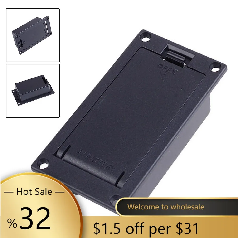 

9V Active Pickup Battery Box Guitar Battery Box For Acoustic Guitar/bass Pickup Instrument Replacement Guitar Part & Accessories