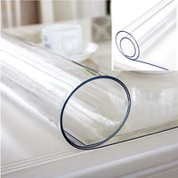table mat soft glass transparent pvc oilproof waterproof tablecloth kitchen dining table cover for rectangular table 1 0mm