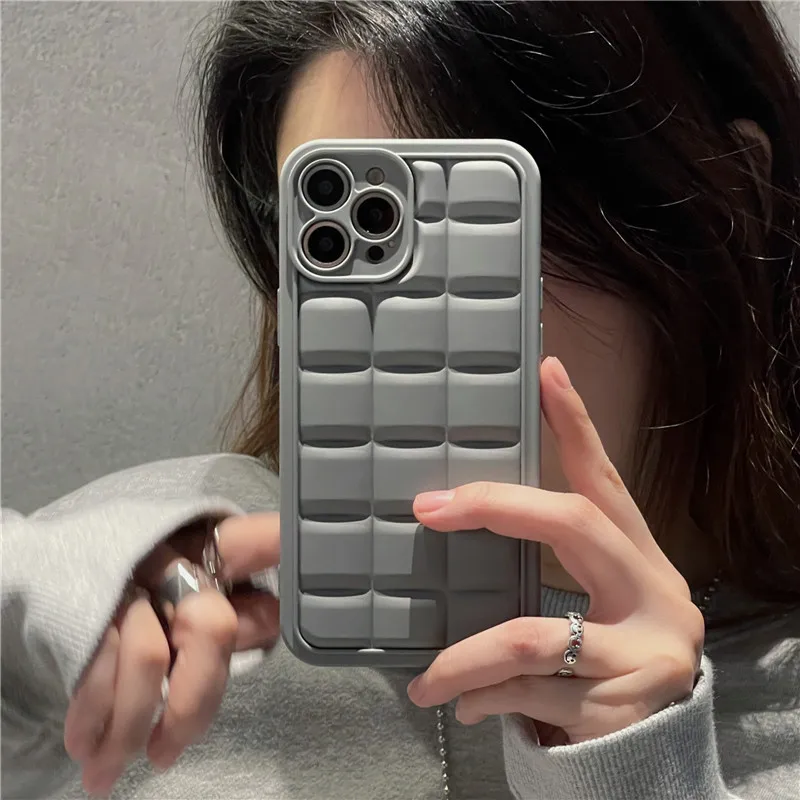 

Creative Grey Chocolate Phone Case Cover for IPhone 14 Plus 11 12 13 14 Pro X XR XS Max Shockproof Case for IPhone 14 Case