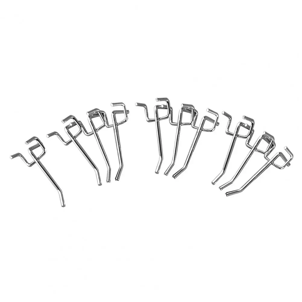 

10pcs Manganese Steel Retail Shop Hanging Tool Pegboard Hooks Garage Workshop Wall Mount Display Storage Shelving Organization