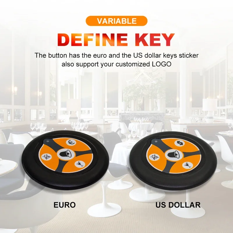 QWICALL 20 кнопочный 4 Часы Беспроводная система вызова кнопка передатчик