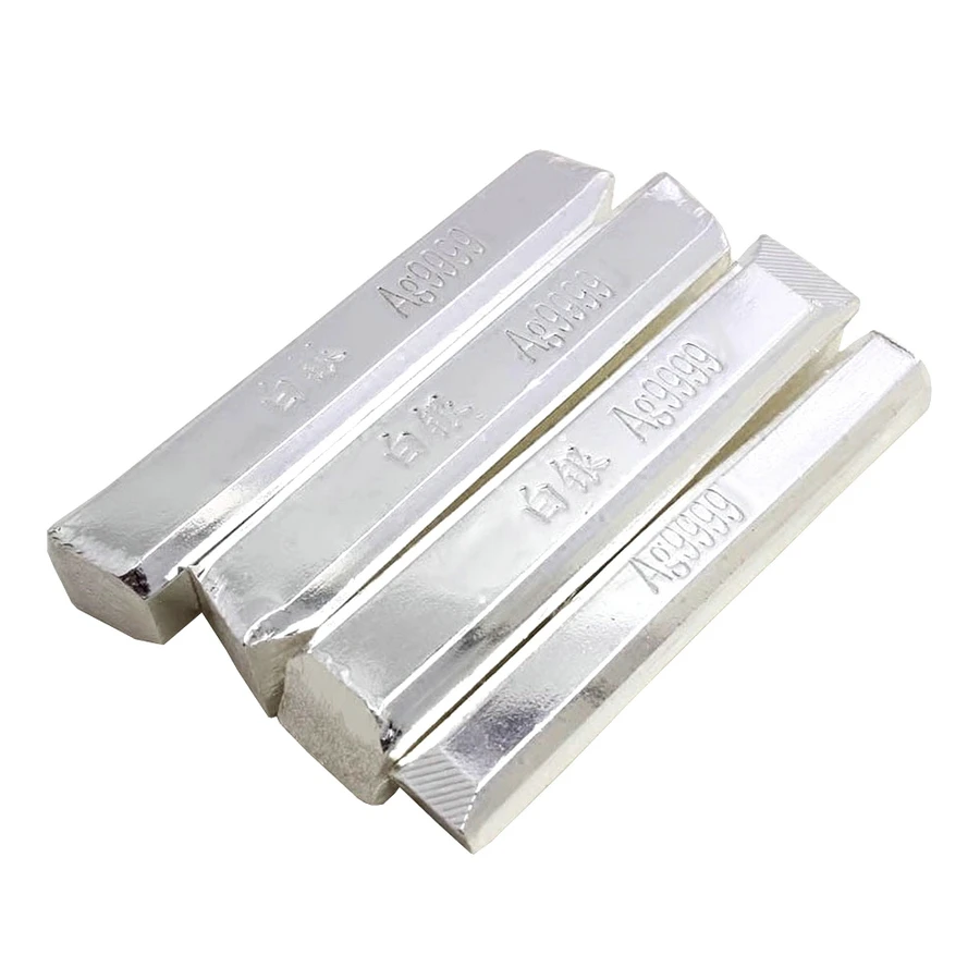 Стержни из чистого серебра с слиток 1 шт. 10/20/30/40/50 г стержни Ag9999 серебряные слитки