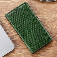 lizard grain genuine leather case for samsung galaxy s6 s7 edge s8 s9 s10 s20 s21 s22 plus ultra book style magnetic flip cover