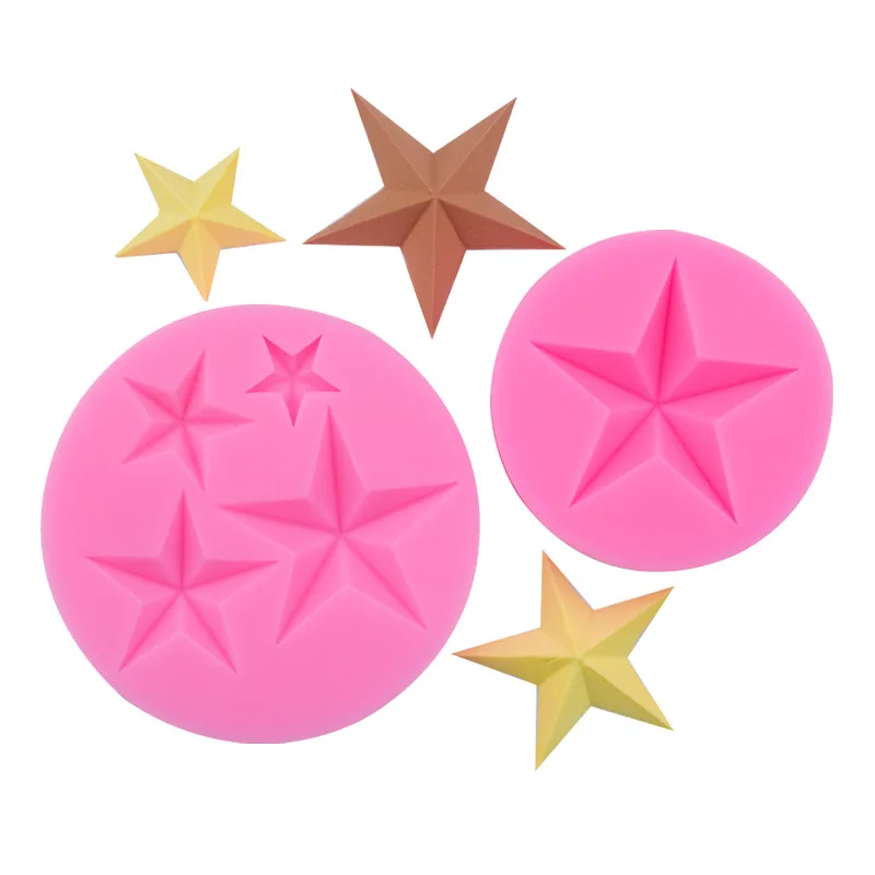 

Five-Pointed Star Fondant Cake Silicone Mold DIY Chocolate Candy Cookie Cupcake Baking Molds Baby Birthday Cake Decorating Tools