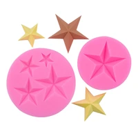 five pointed star fondant cake silicone mold diy chocolate candy cookie cupcake baking molds baby birthday cake decorating tools