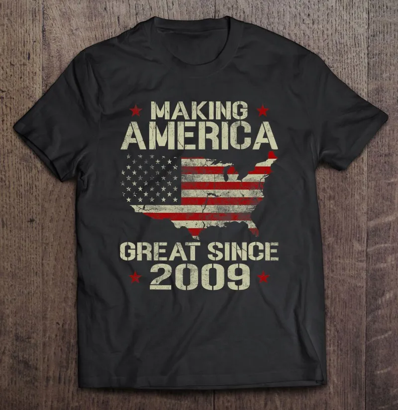

Футболка мужская оверсайз с надписью «Making America Great с 2009 года»