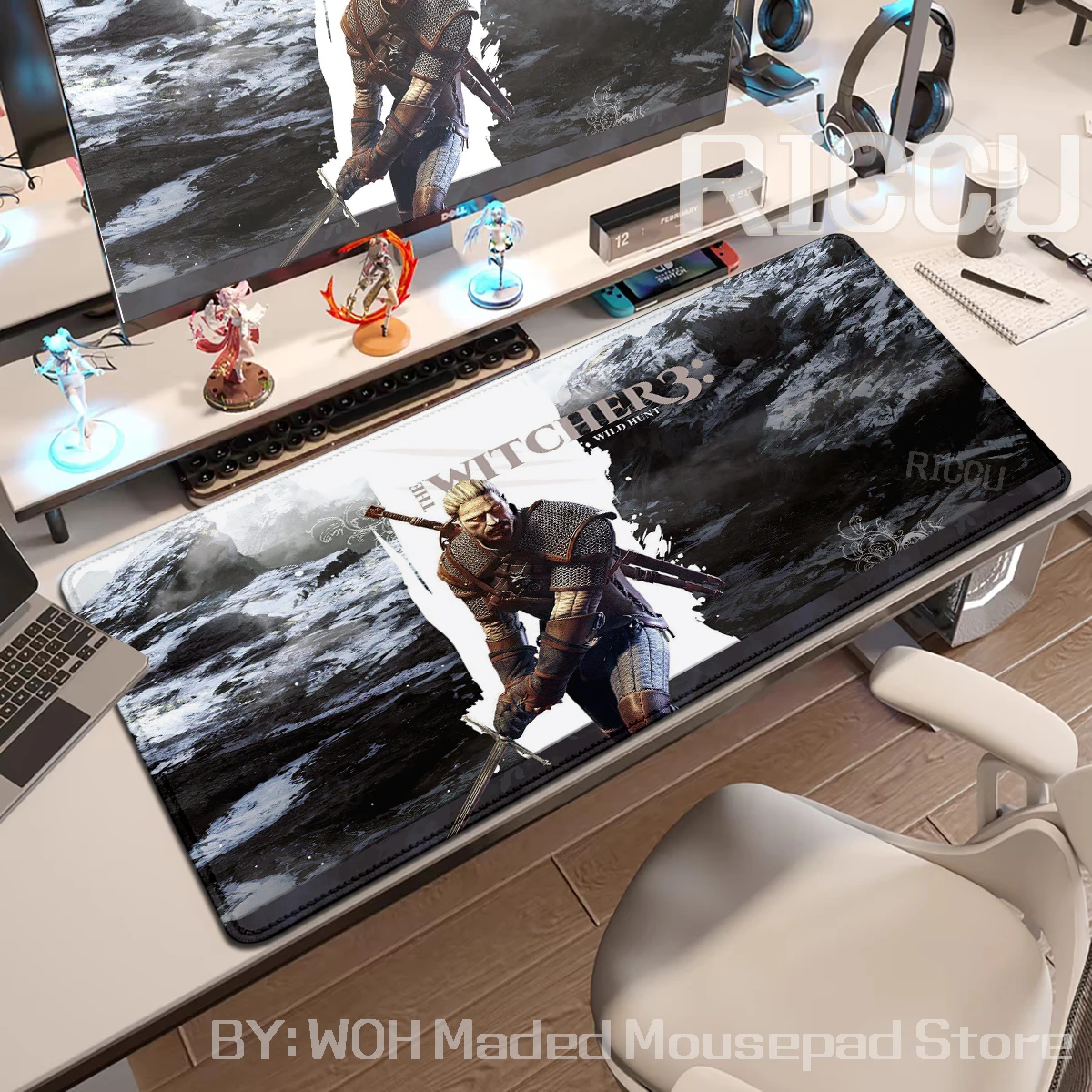Фото Большой коврик для мыши с игровой клавиатурой T The Witchers Коврик для мыши Gamer Cabinet Deskmat Mausepad HD Настольный коврик Расширенные коврики XXL Playmat №2