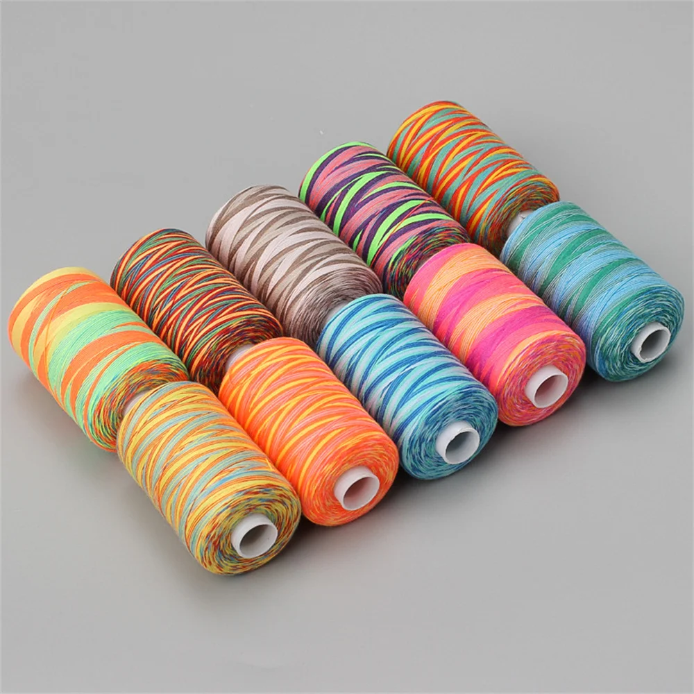 

Разноцветные полиэфирные нитки Sewin, триколор, 402 сегментов, цветные шнурки для автомобиля, кодов, радужные шнуры, товары для шитья