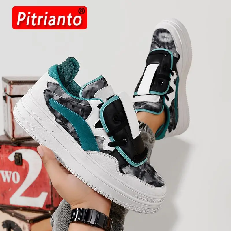 

2023 Hot Fashion Green Skateboard Shoes Men Streetwear Hip Hop Sneakers for Men Designer Platform Men's Sneaker zapatos hombre