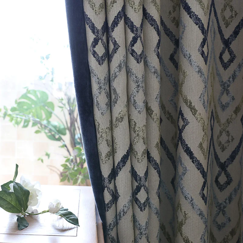 

New Multi-color Cotton Brushed Solid Color Modern Simple Semi-shading Curtains for Living Dining Room Bedroom Windows Door