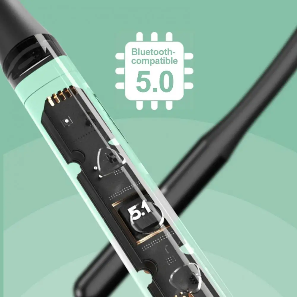 Bluetooth-5.0 Беспроводные наушники с Mircophone портативные шейным ободом Спортивная