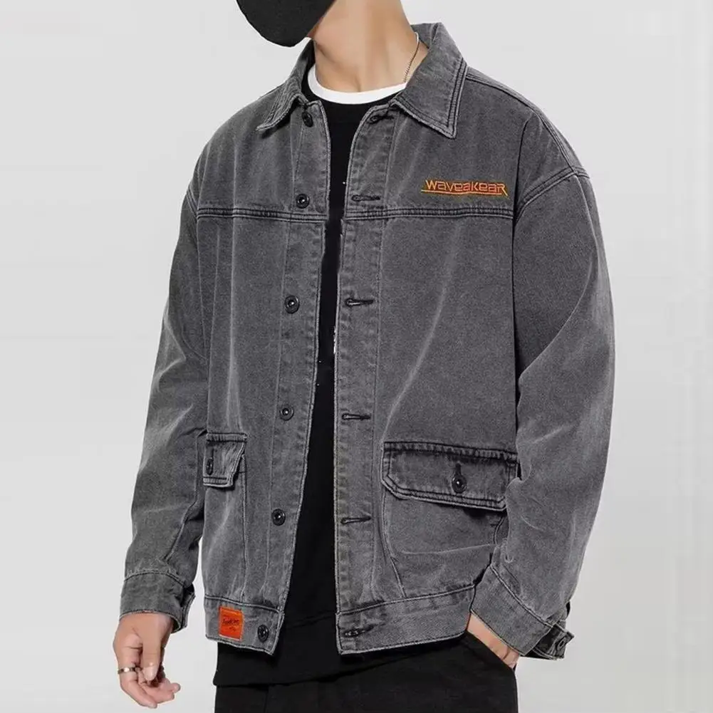 

Джинсовая куртка, кардиган, удобная повседневная одежда, повседневная джинсовая куртка, Загородная одежда, мужская джинсовая одежда для ул...