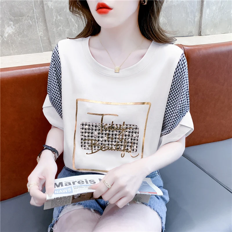 

2023 spring summer new fashion casual woman t-shirt lady beautiful nice women Tops female Cheap wholesale dropshipping BPy5226