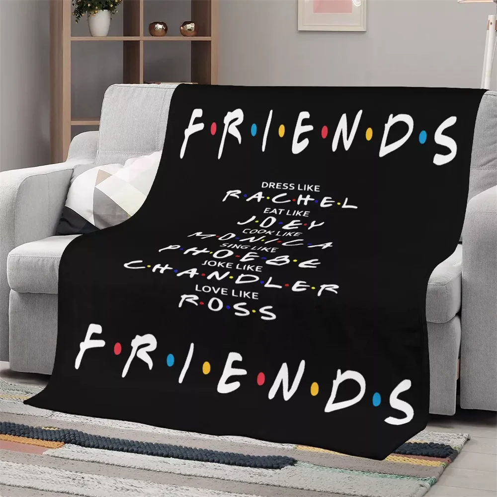 

Одеяла с принтом друзей, черное зимнее удобное теплое Флисовое одеяло, легкое одеяло для путешествий, ТВ-шоу