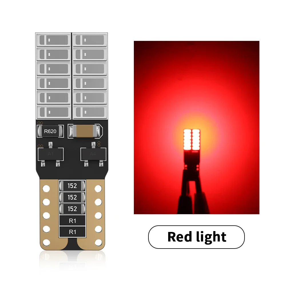 

10 шт., Автомобильные светодиодные лампы T10 от W5w Canbus 4014 24SMD 6000K